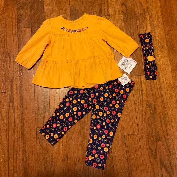 LITTLE ME BABY GIRL PANTSET 9 months nwt - Picture 1 of 3